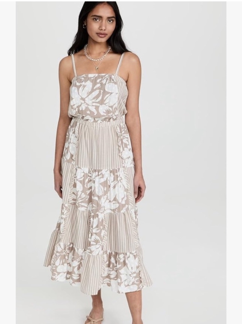 Splendid Misty Patchwork Midi Dress